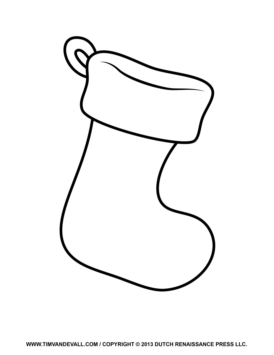 free christmas stocking template, clip art & decorations